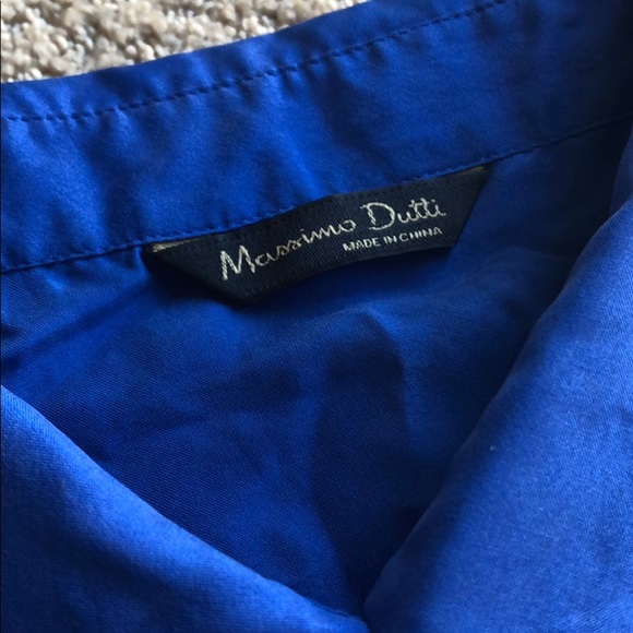 Massimo Dutti Silk Round Collar Shirt - Picture 2 of 5